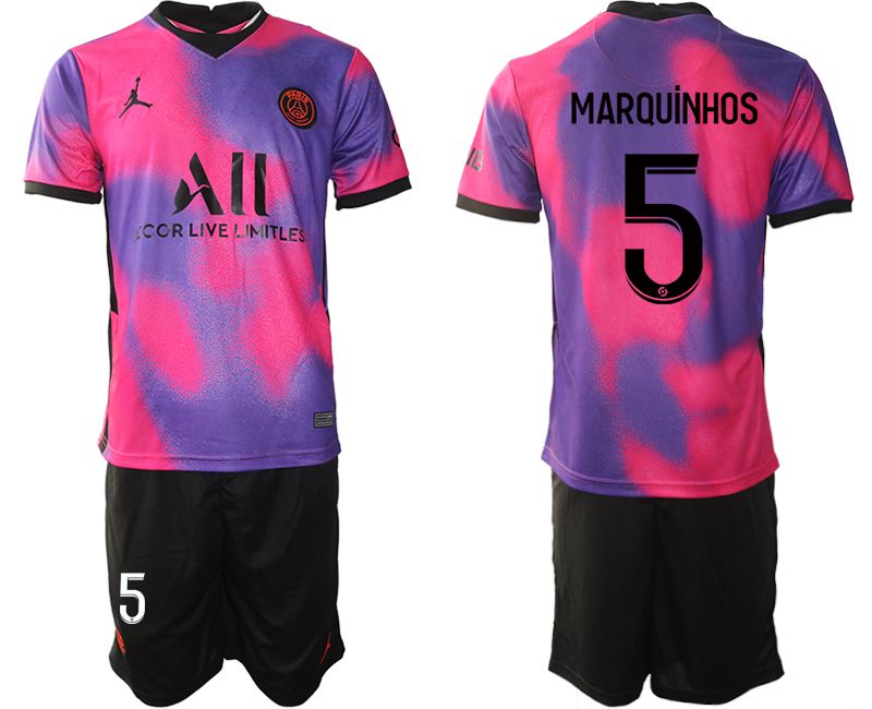 Men 2020-2021 Club Paris St German away purple #5 Soccer Jersey->paris st german jersey->Soccer Club Jersey